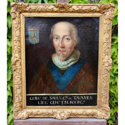 18th Century Protrait Painting Guillaume De Saulx