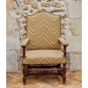 Fauteuil Louis XIV En Noyer