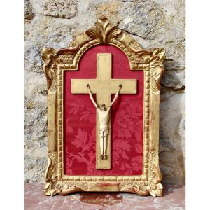 Christ In Bone And Golden Frame XIXth