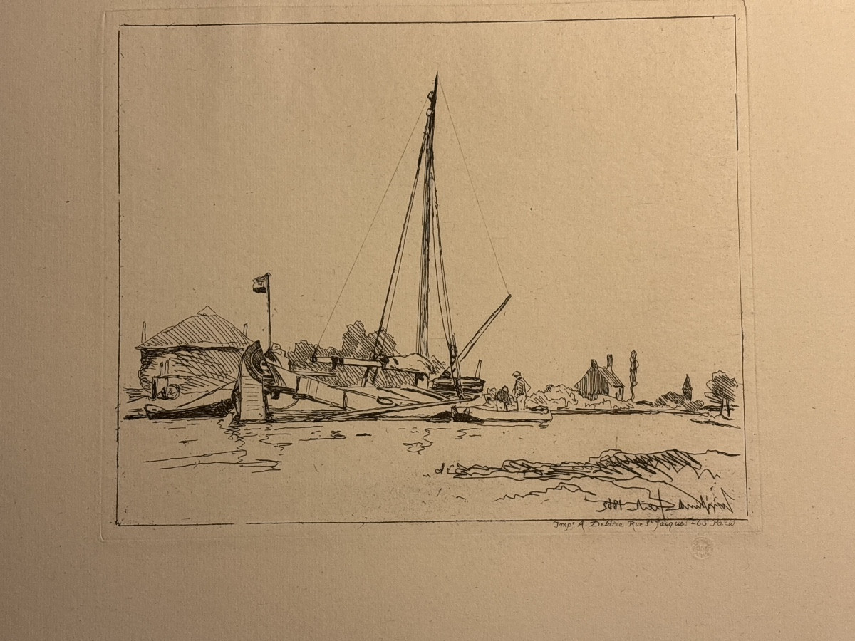 Johan Barthold Jongkind (1819-1891) Cahier de Six eaux -fortes vues de Hollande -photo-6