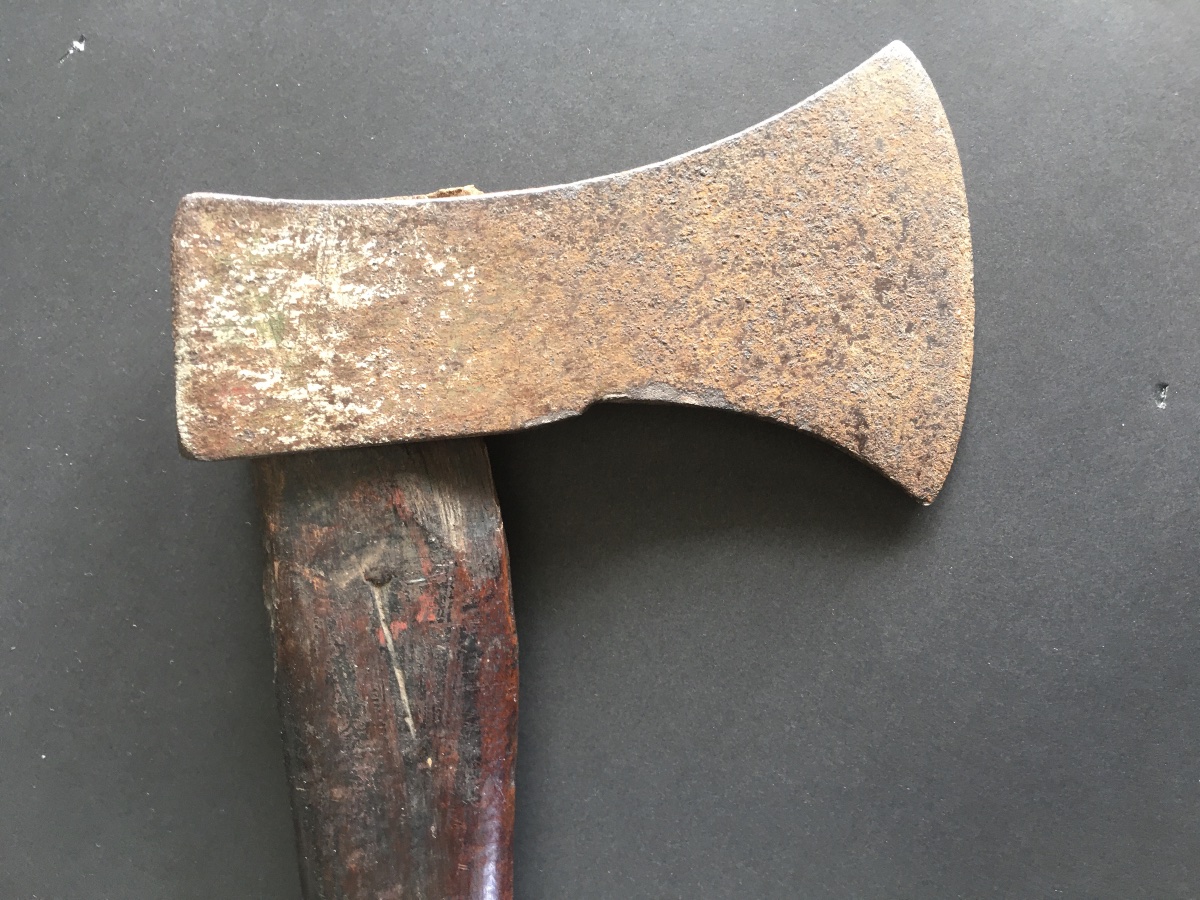 Vanuatu Club Mounted With An Axe -photo-3