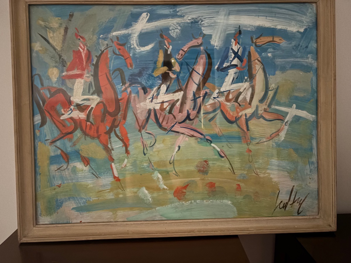 Gen Paul, “at The Races,” Gouache On Paper 