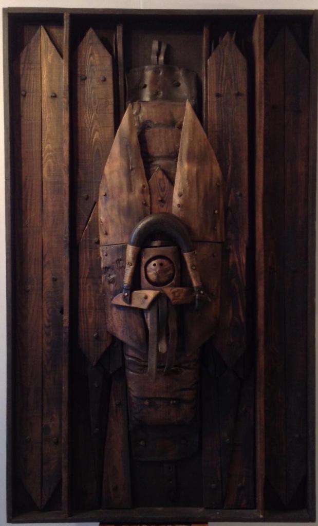 Wood Sculpture, Assemblage, Bas Relief, Signed Alessandri.