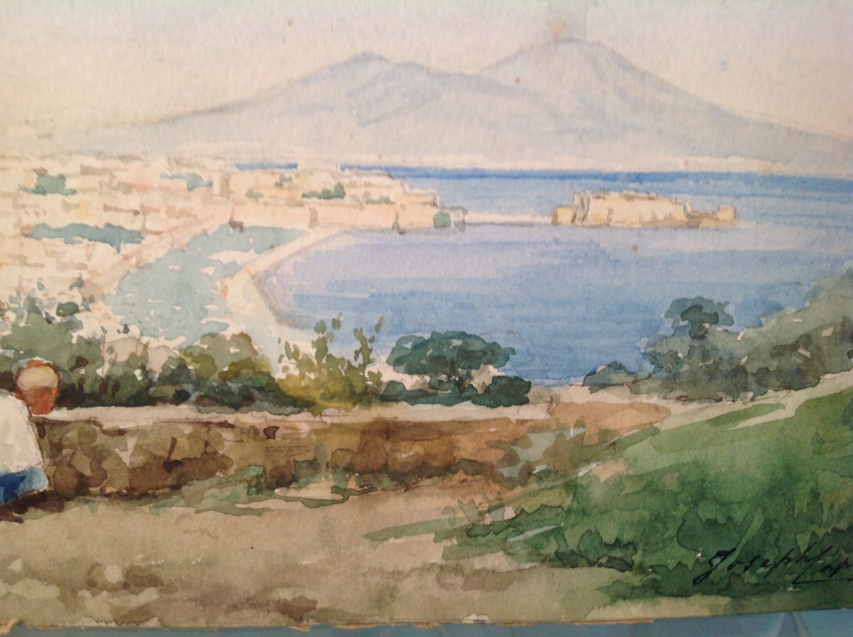 The Bay Of Naples By Josef Caspar-photo-3