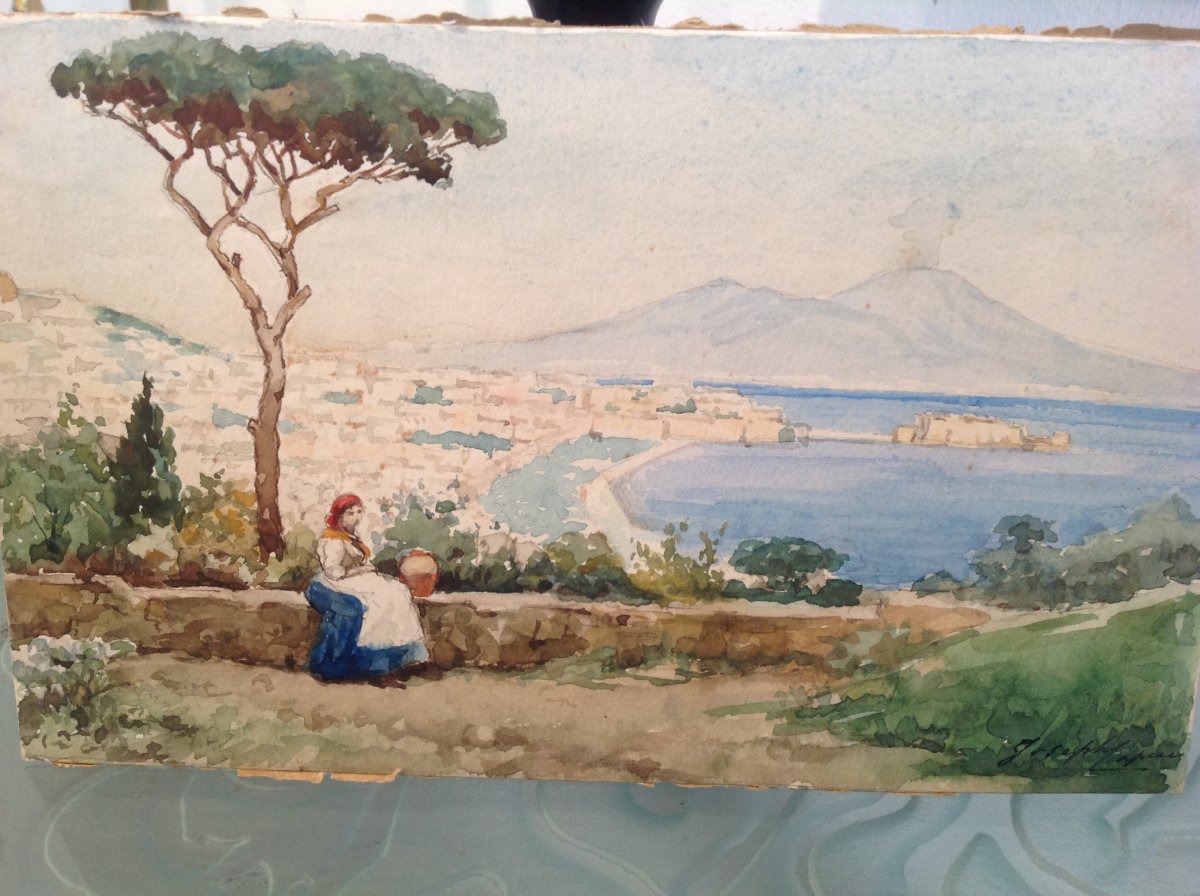 The Bay Of Naples By Josef Caspar