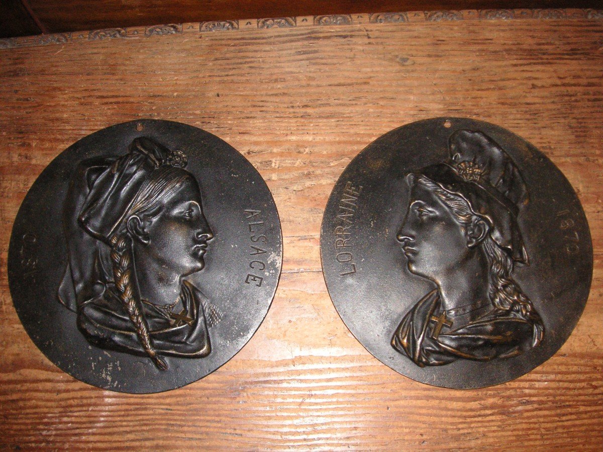 "alsace-lorraine 1870" Medallions / Late 19th Century Cast Iron-photo-2