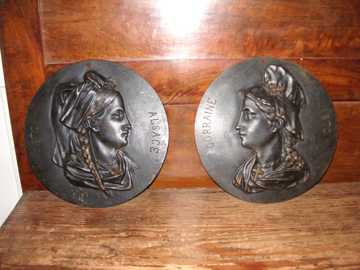 "alsace-lorraine 1870" Medallions / Late 19th Century Cast Iron
