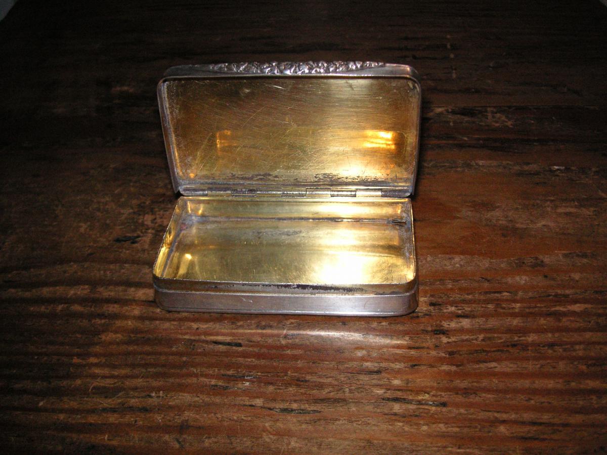 Silver Snuff Box French Massif-photo-3