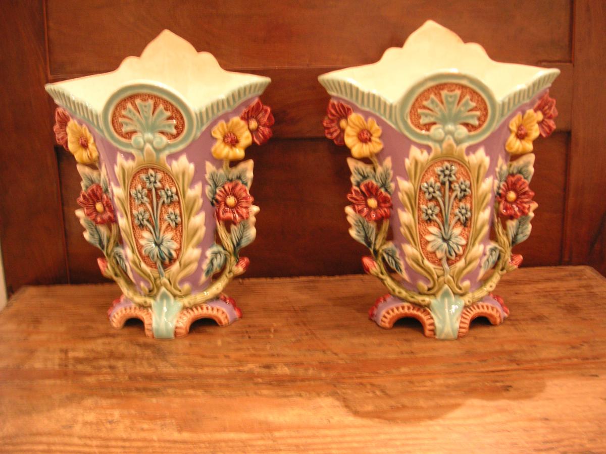 Barbotines (2) / Paire de vases-photo-2