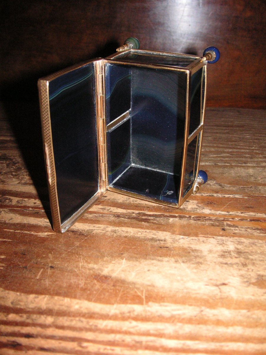 Blue Agate And Pomponne Box-photo-3