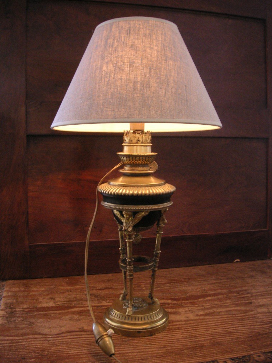 Lampe "Athénienne" en bronze époque Napoléon 3 -photo-3