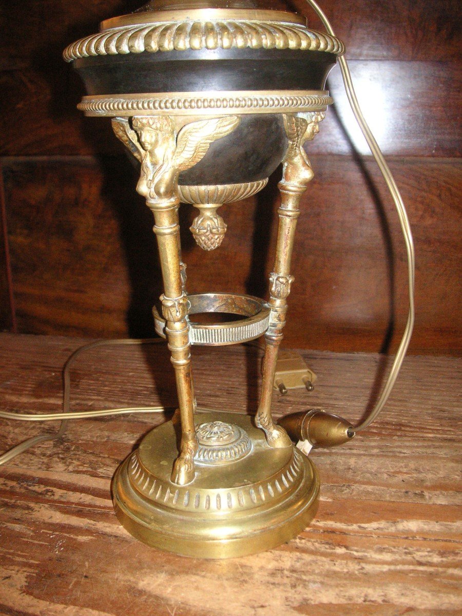 Lampe "Athénienne" en bronze époque Napoléon 3 -photo-3