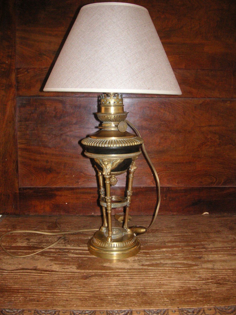 Lampe "Athénienne" en bronze époque Napoléon 3 -photo-7