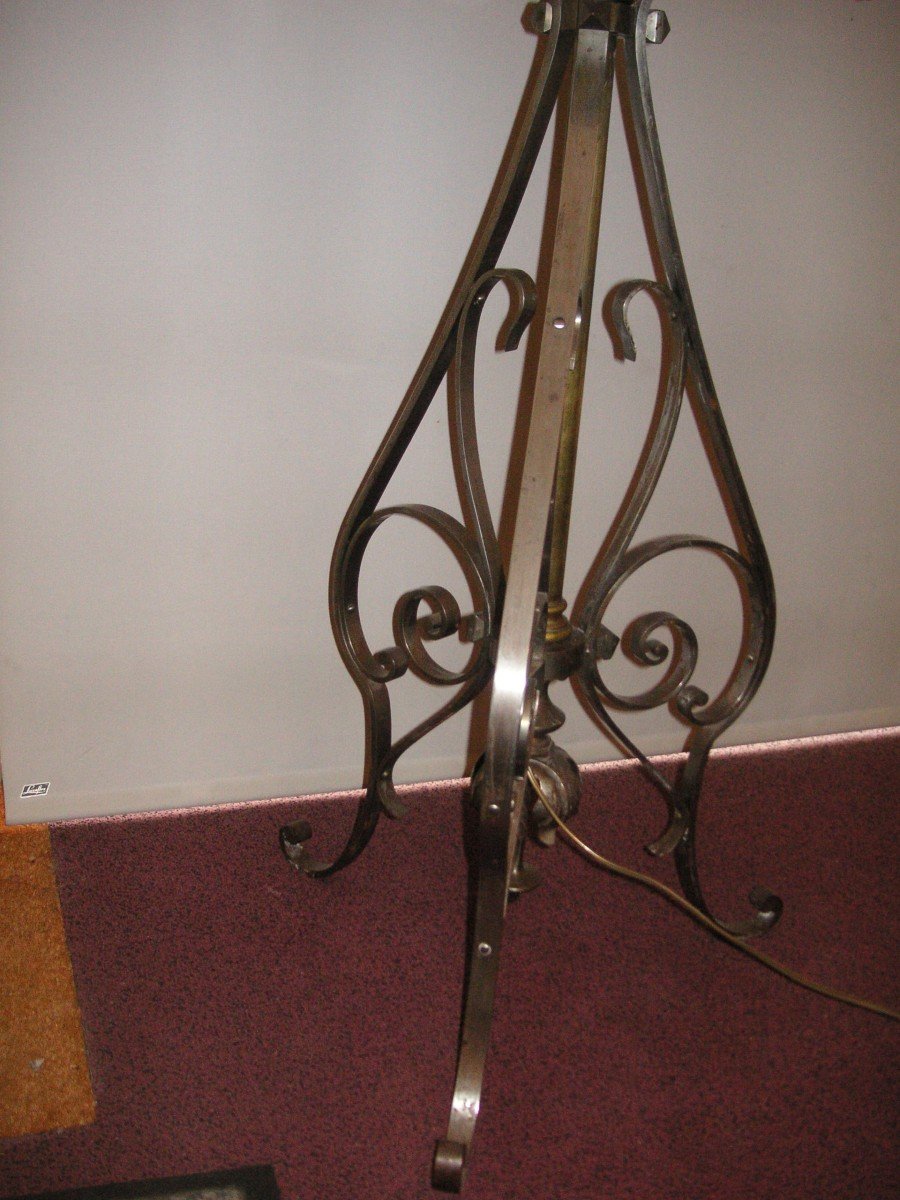 19th Century Floor Lamp / Wrought Iron-brass-photo-2