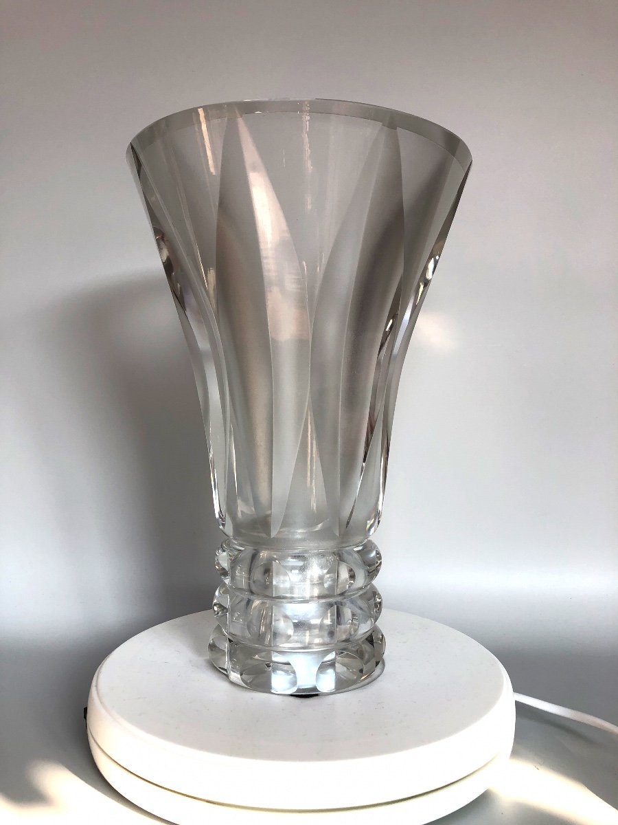 Saint Louis Vase En Cristal Vers 1940