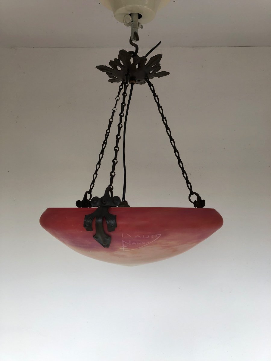 Daum Nancy And Majorelle Art Deco Suspension