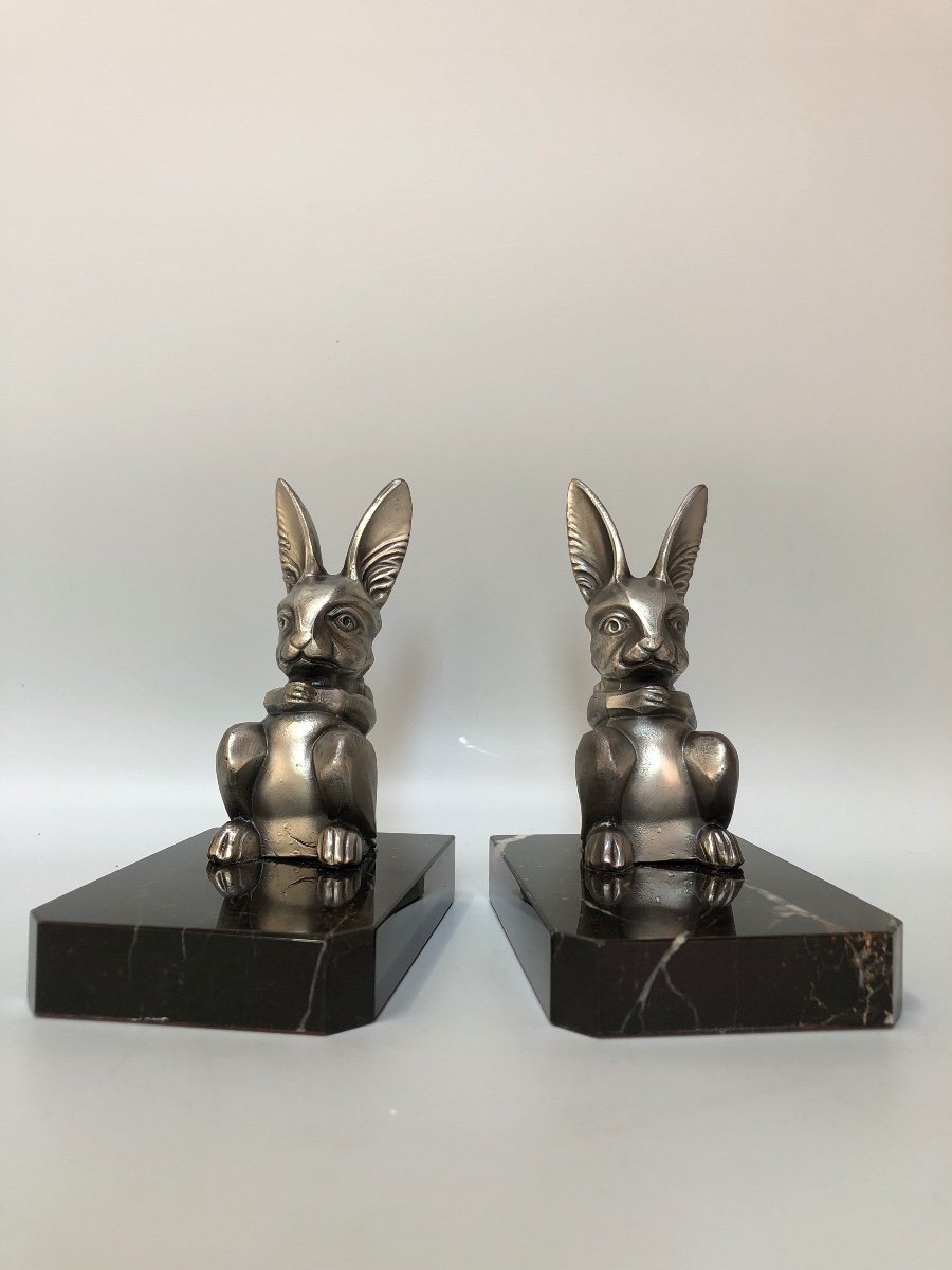 Pair Of Art Deco Bookends Signed H.moreau