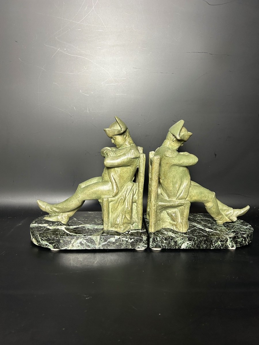 Pair Of Art Deco Bookends Signed L.carvin-photo-6