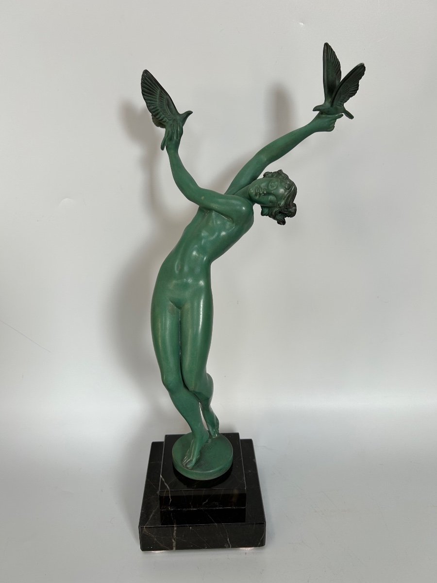 Max Le Verrier Art Deco Sculpture Model Charm