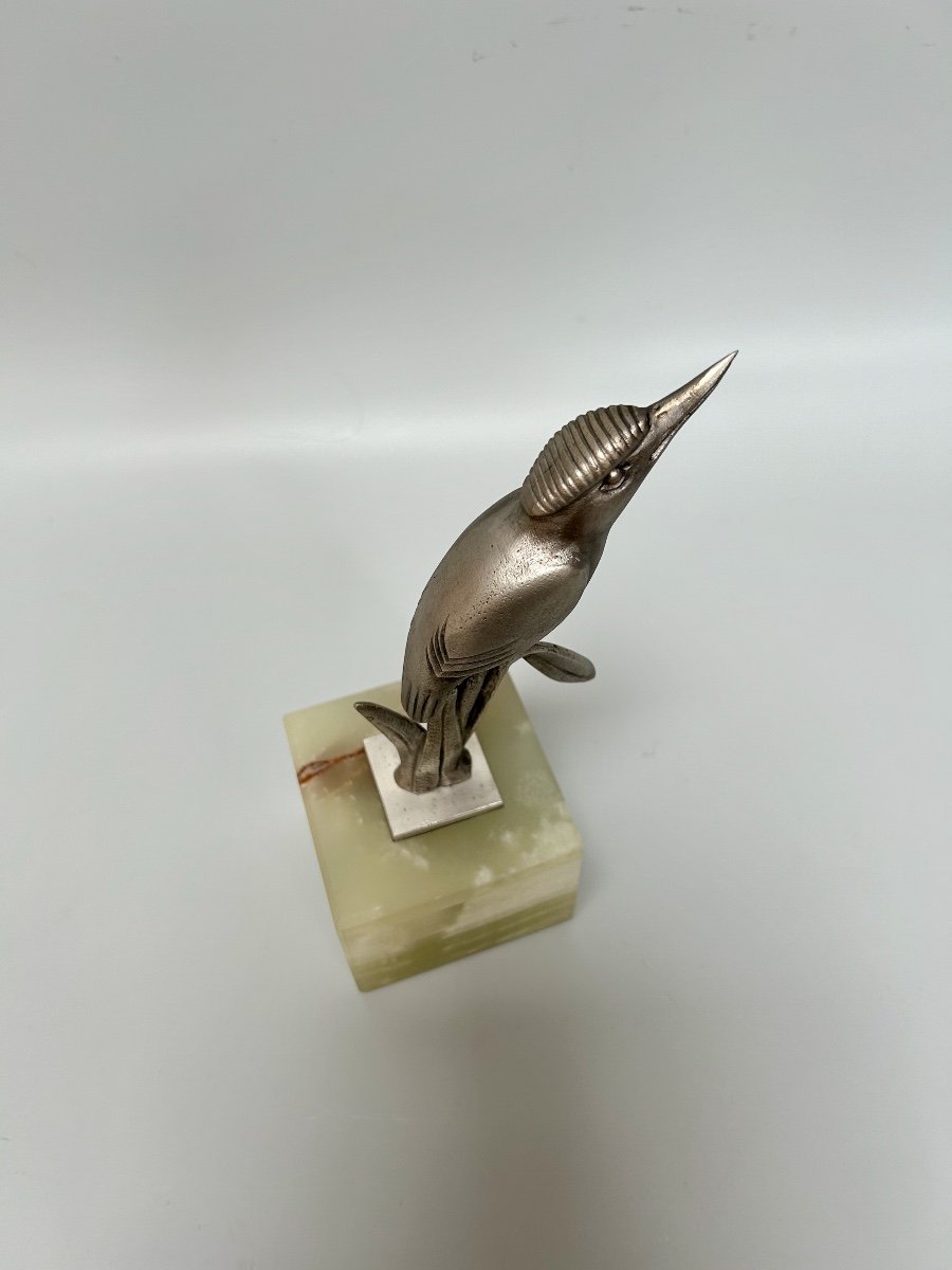 Art Deco Paperweight In Bronze Signed P. Sega-photo-3