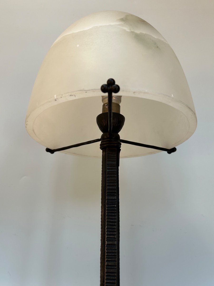 Edgar Brandt Art Deco Lamp -photo-3