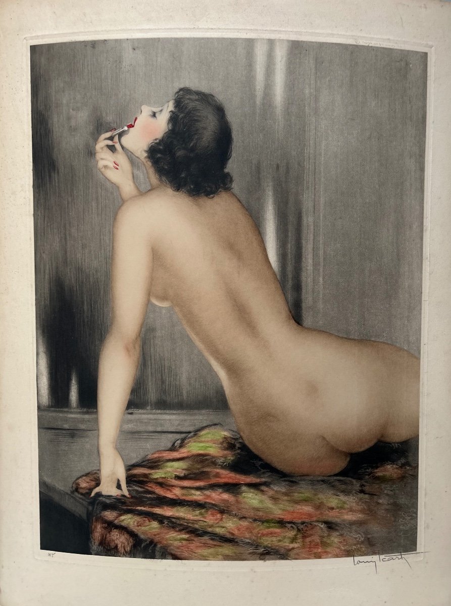 Louis Icart Art Deco Engraving Model Modern ève Ll-photo-8