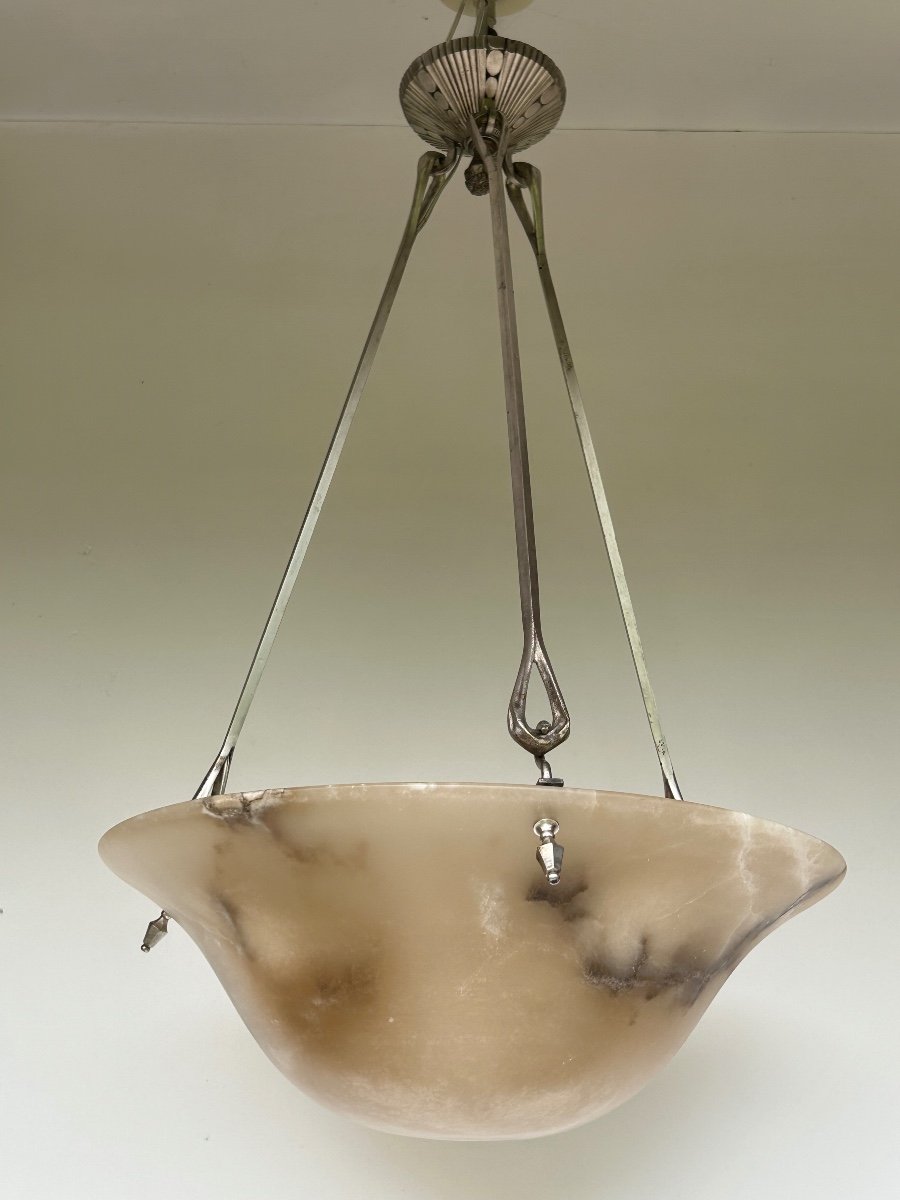 Art Deco Pendant Lamp In Alabaster -photo-2