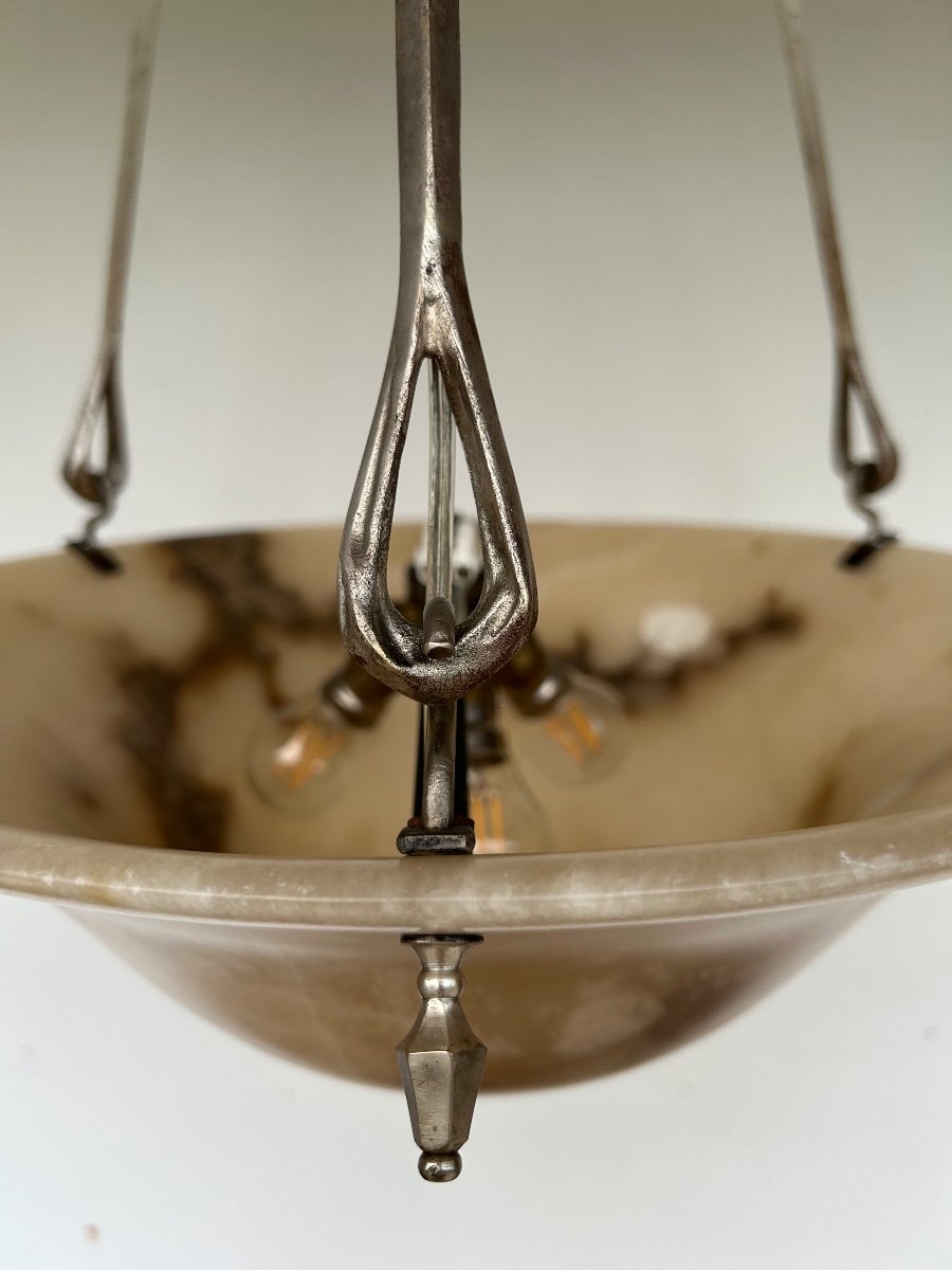 Art Deco Pendant Lamp In Alabaster -photo-2