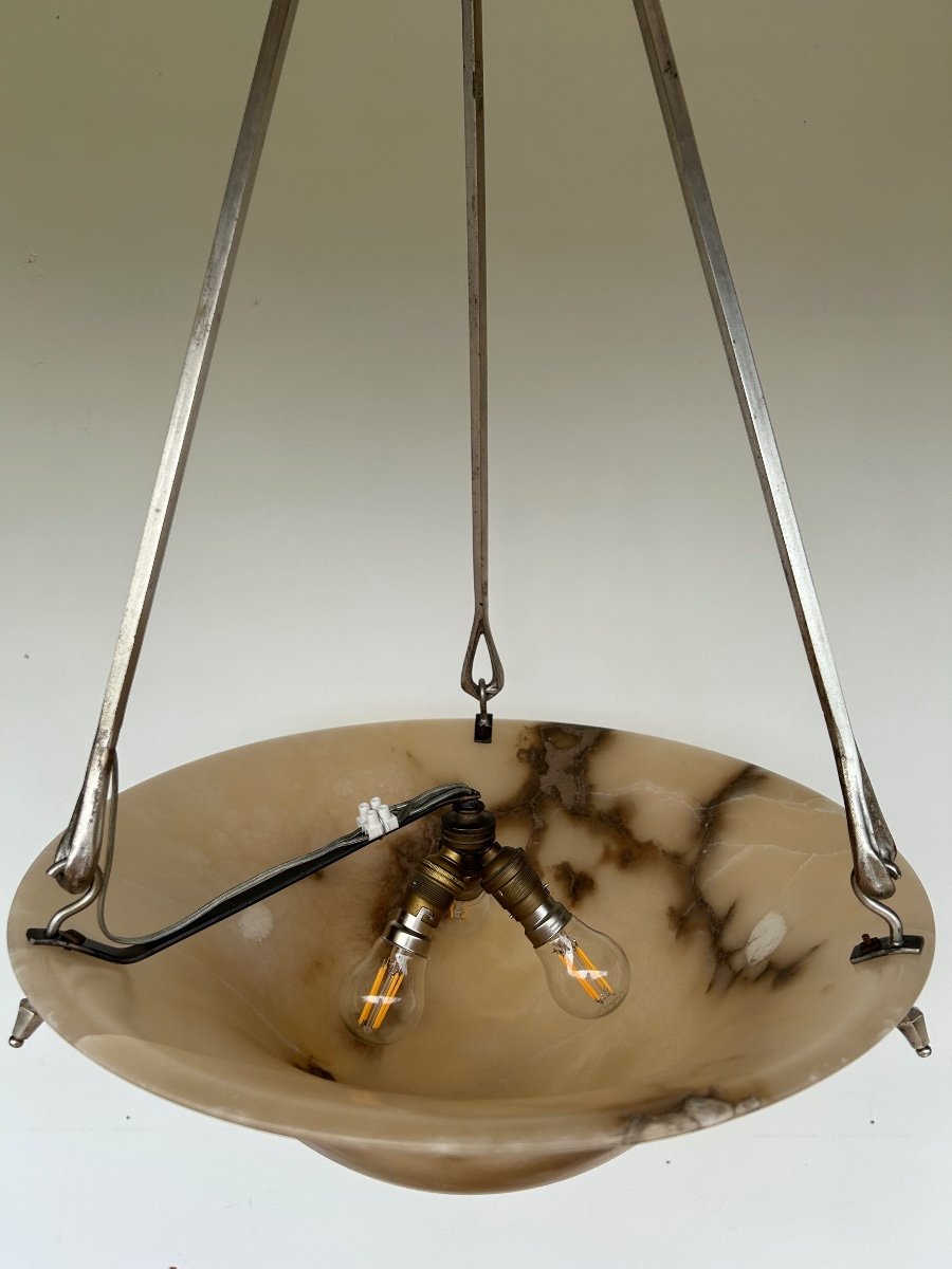 Art Deco Pendant Lamp In Alabaster -photo-6