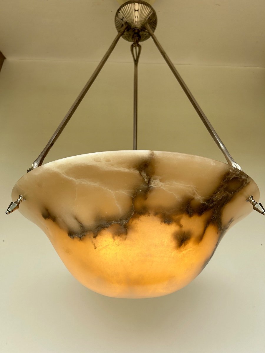 Art Deco Pendant Lamp In Alabaster -photo-7