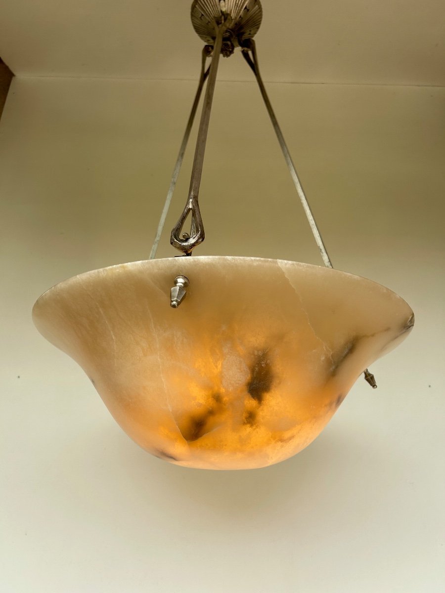 Art Deco Pendant Lamp In Alabaster -photo-8