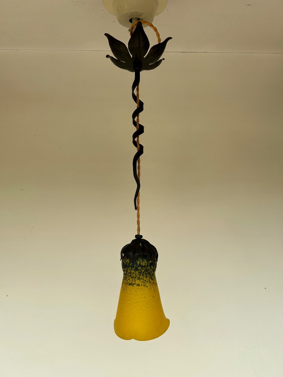 Art Nouveau Pendant Lamp In The Taste Of Was Benson-photo-2