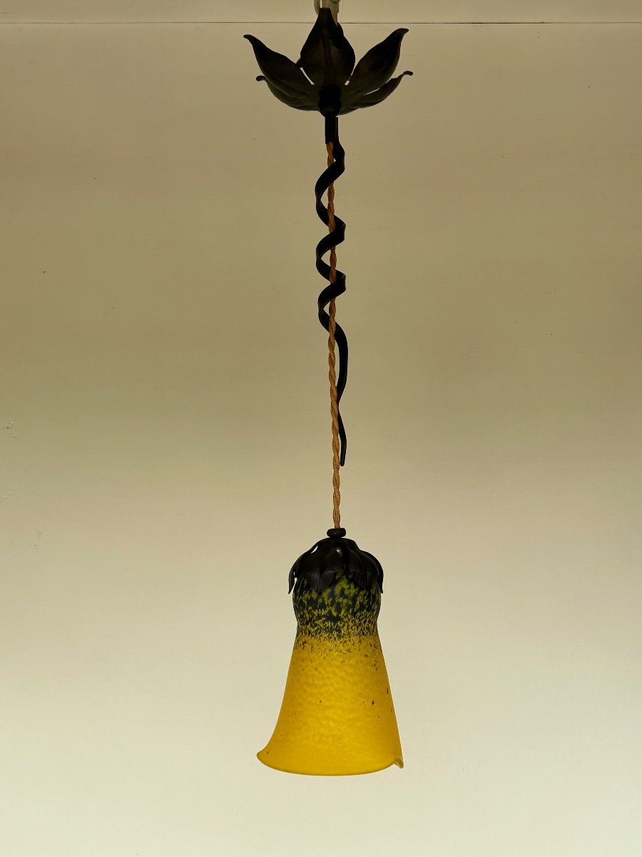 Art Nouveau Pendant Lamp In The Taste Of Was Benson-photo-4