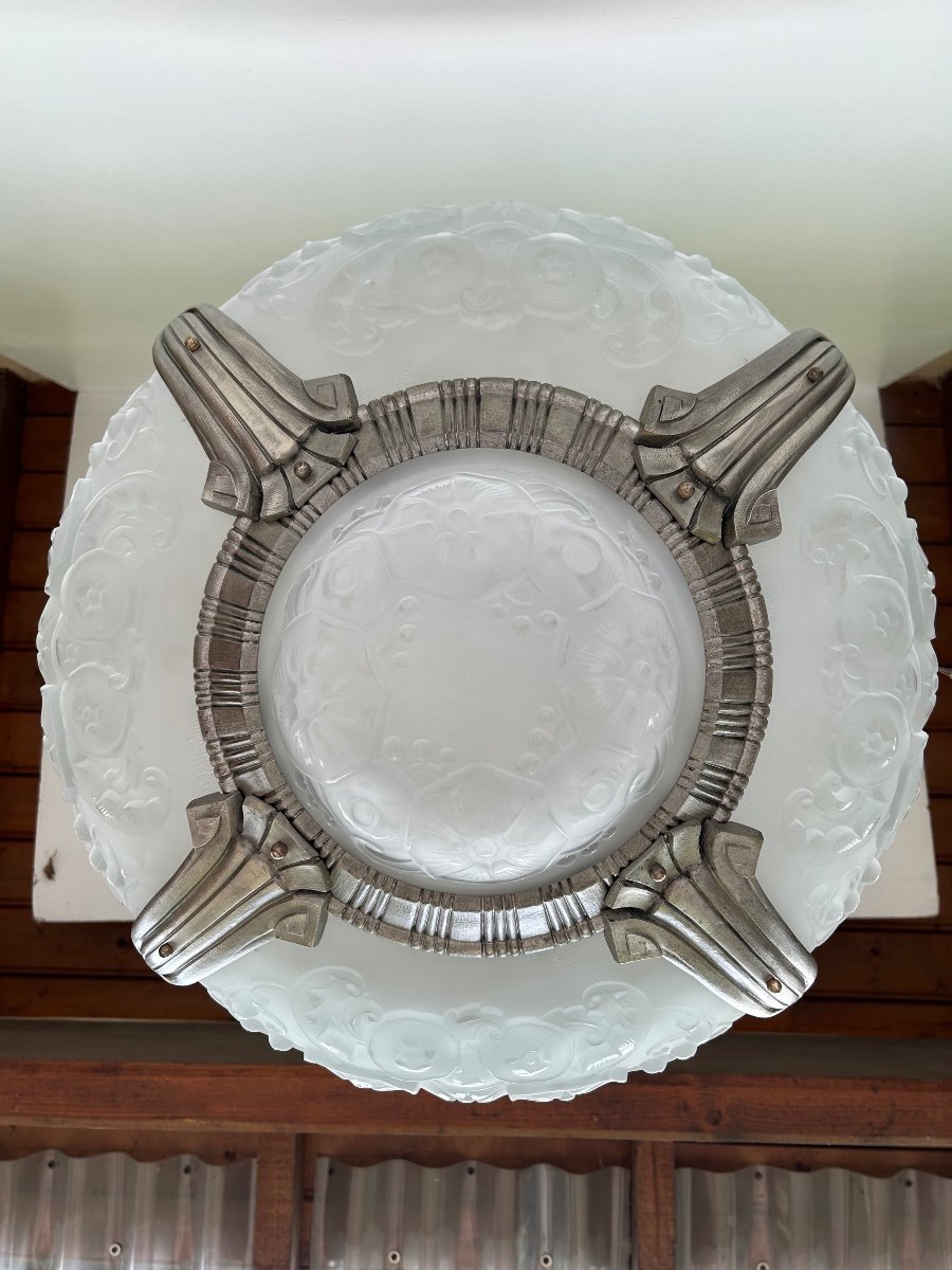 Muller Frères Luneville Art Deco Chandelier -photo-1