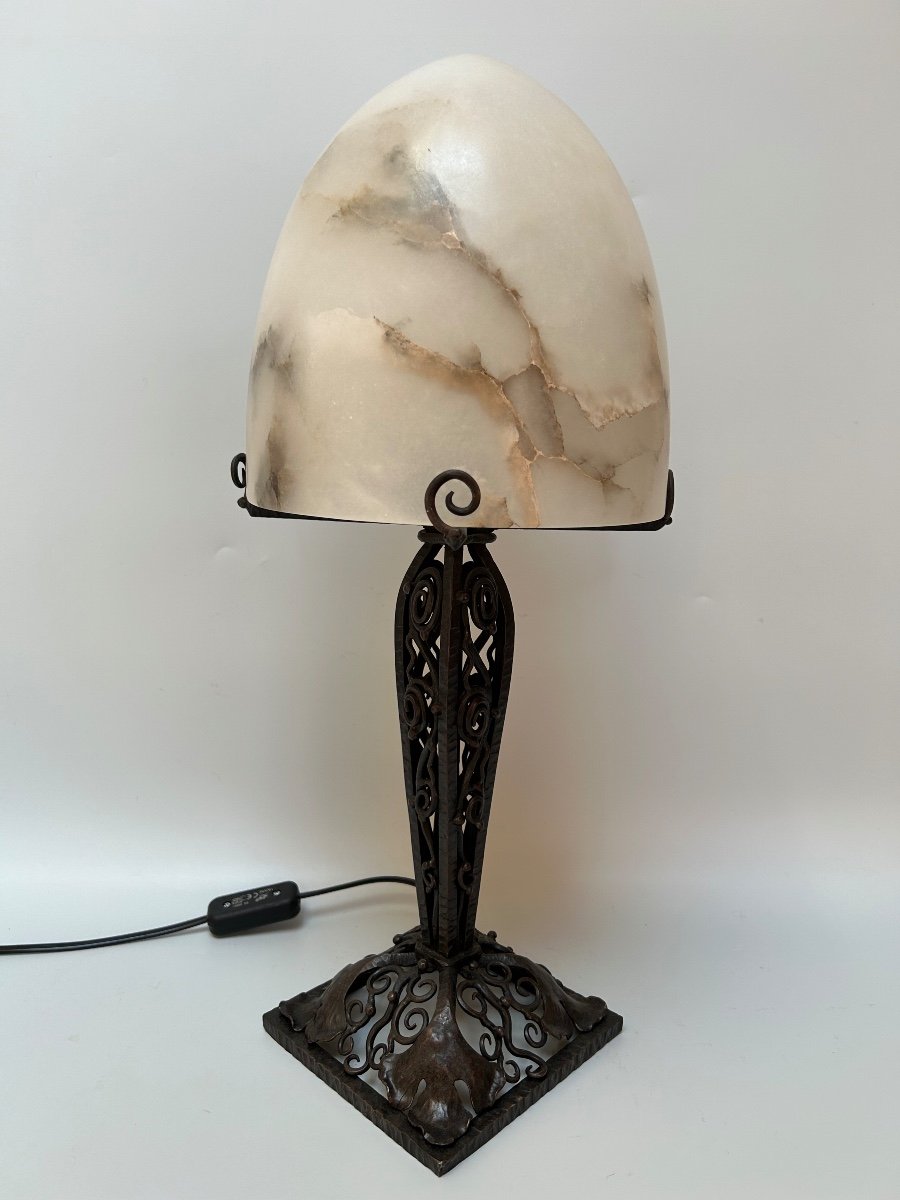 Edgar Brandt Art Deco Lamp -photo-2