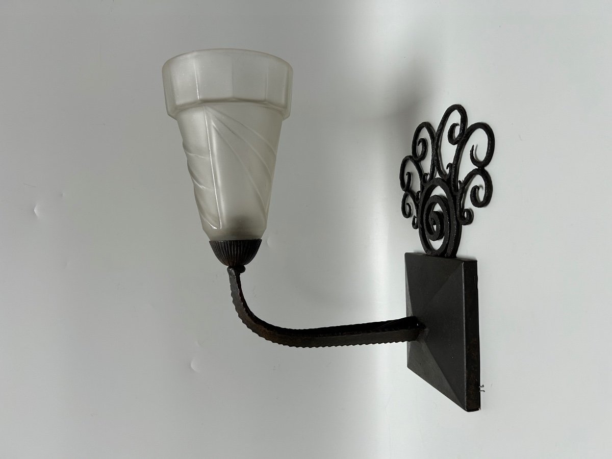 Noverdy Paire D’appliques Art Déco -photo-4