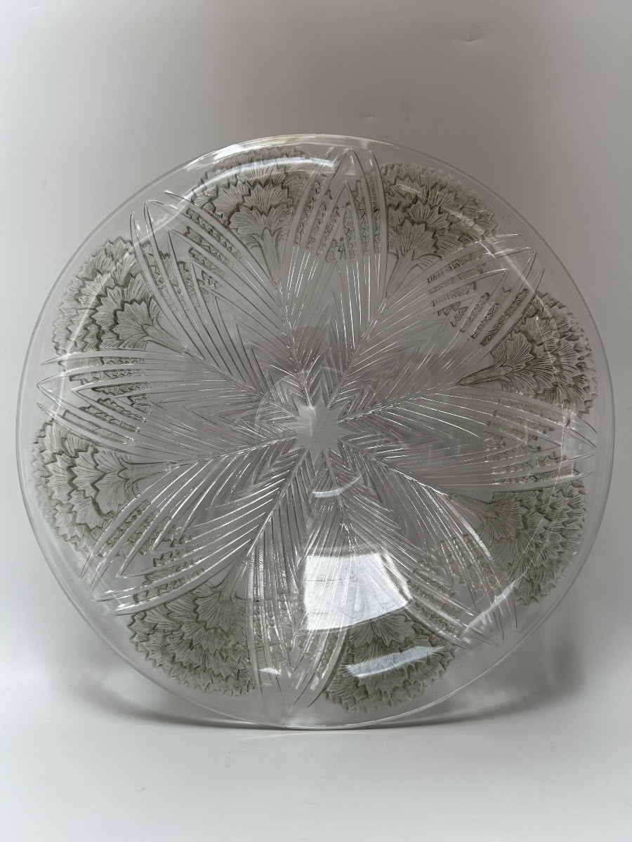René Lalique Carnation Model Platter Created In 1932-photo-4