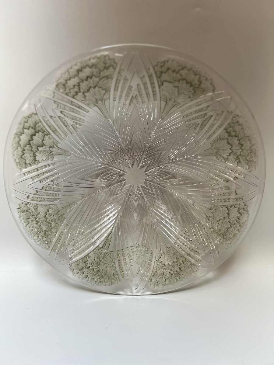 René Lalique Carnation Model Platter Created In 1932