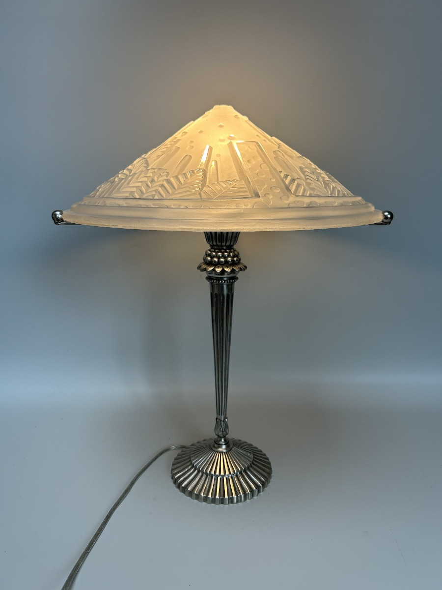 Muller Frères luneville lampe art déco -photo-5