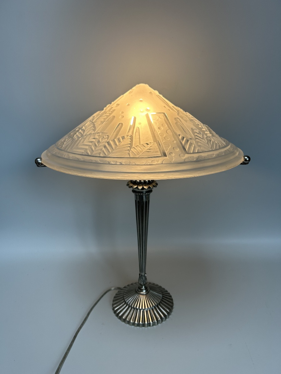 Muller Frères luneville lampe art déco -photo-7