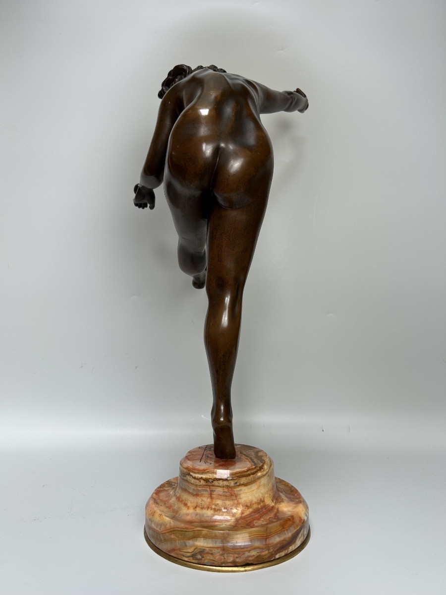 Claire Jeanne Colinet Art Deco Bronze “juggler”-photo-4
