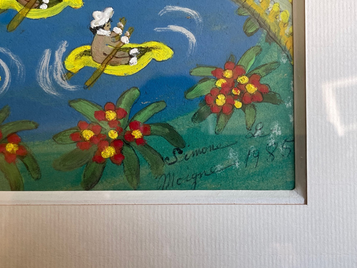 Simone Le Moigne Tableau" La Montgolfière" 1999-photo-3