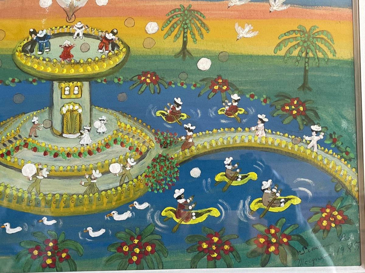 Simone Le Moigne Tableau" La Montgolfière" 1999-photo-4