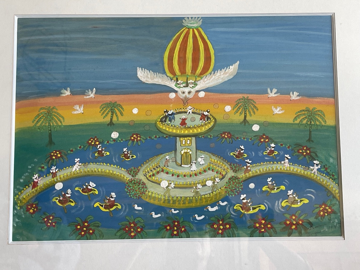 Simone Le Moigne Tableau" La Montgolfière" 1999-photo-5
