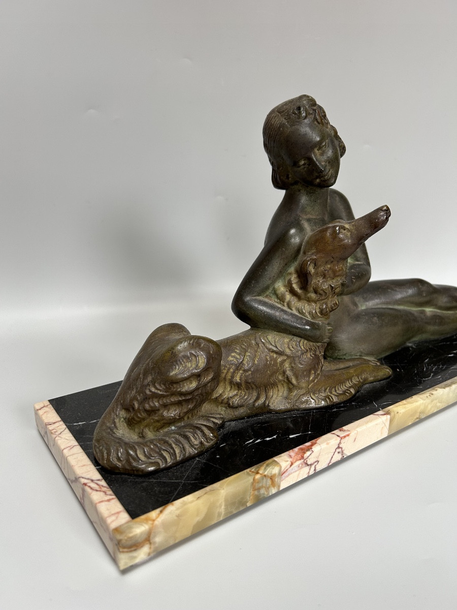 Sculpture art déco signée L. BRUNS-photo-2
