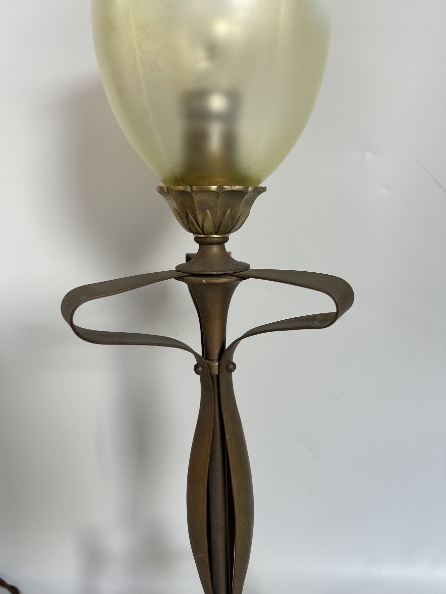 Lampe art nouveau dans le style de WAS. Benson-photo-3