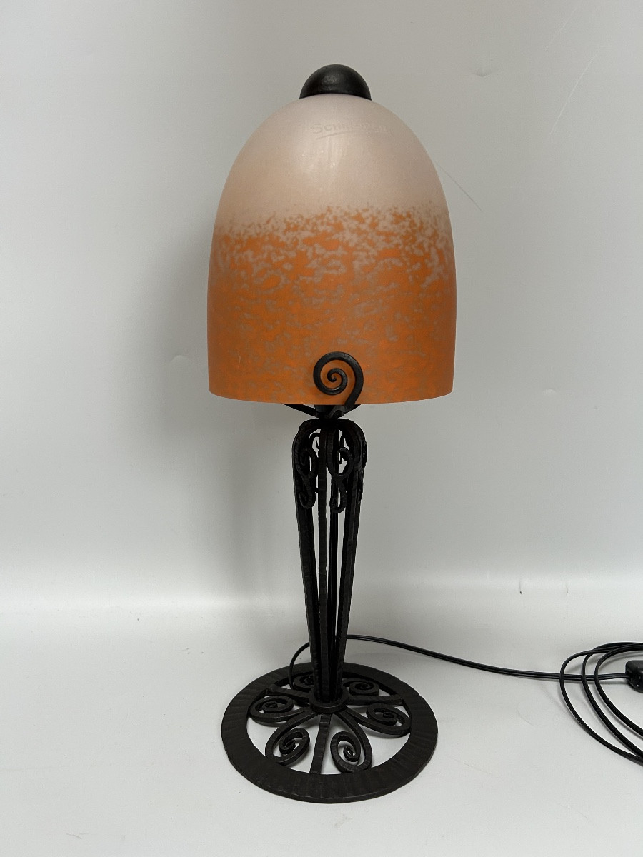 Schneider lampe art déco 