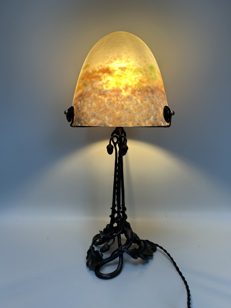 Muller Frères luneville lampe art nouveau -photo-2