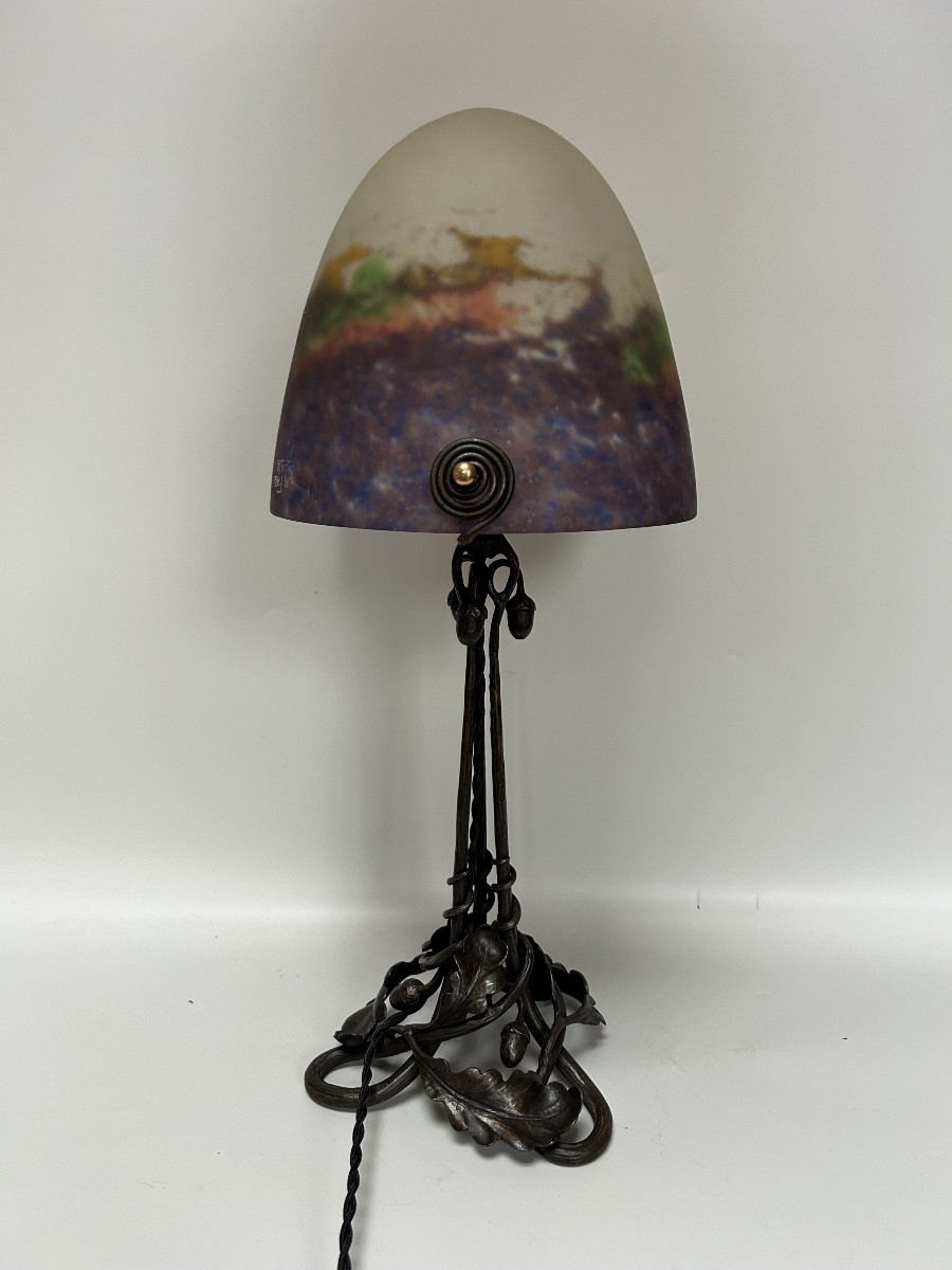 Muller Frères luneville lampe art nouveau -photo-5