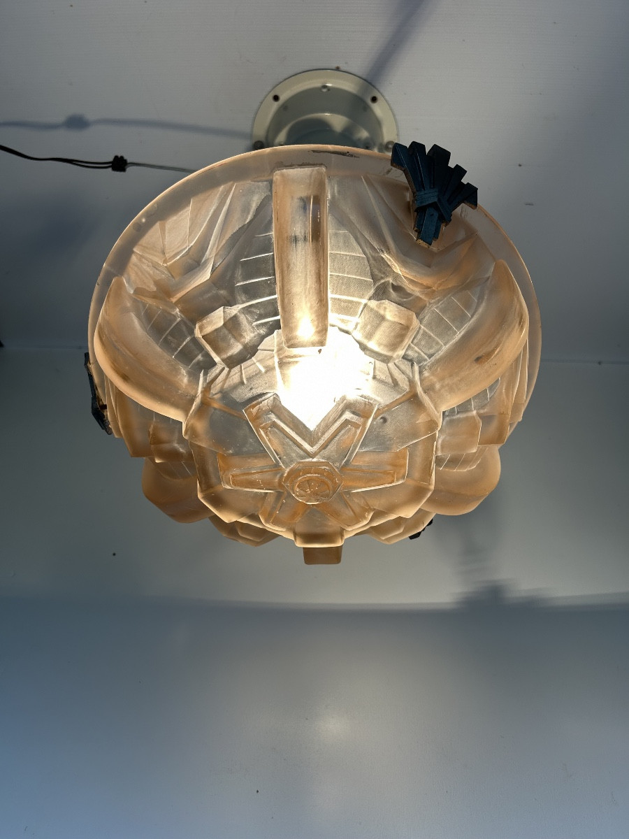 Muller Frères Lunéville Art Deco Pendant Light -photo-4